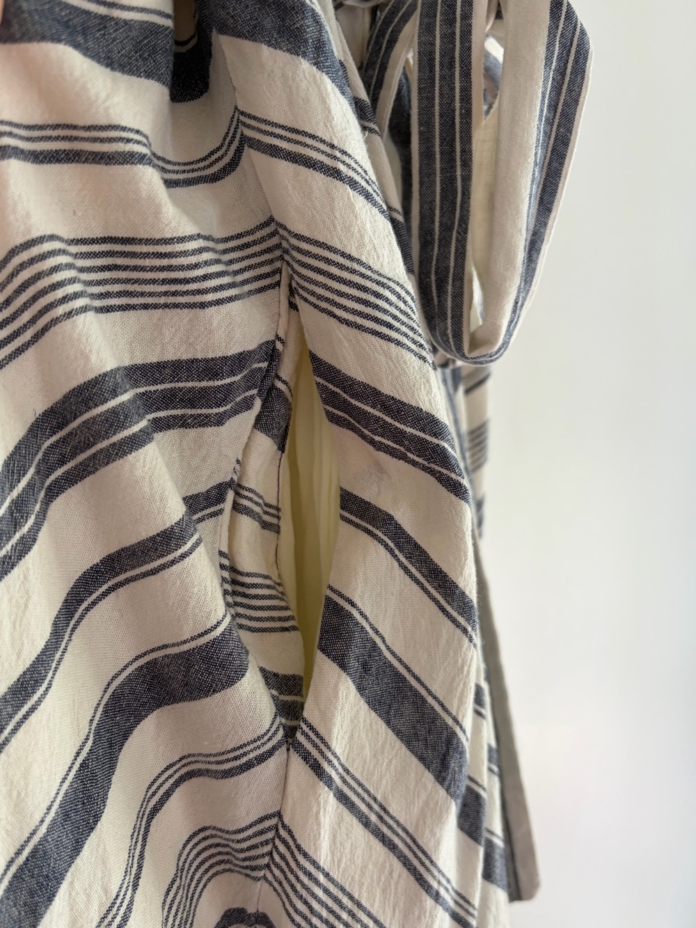 Maeve by Anthropologie Sleeveless Linen Striped Shirt Dress Size XS - Picture 4 of 9